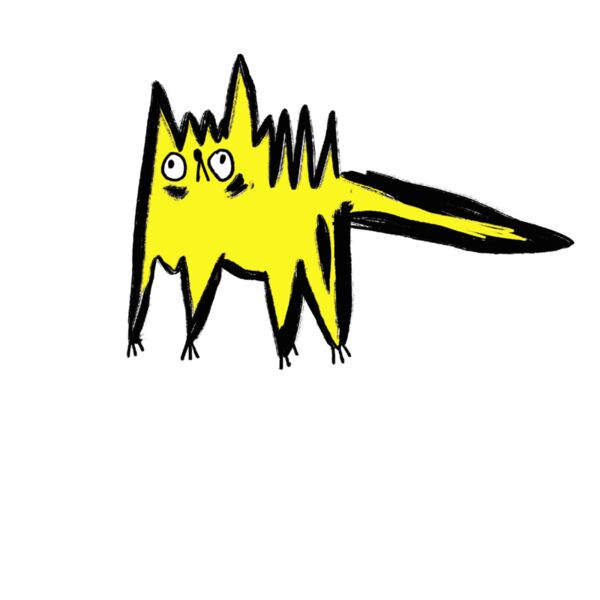 Kat zwart geel  Thumbnail