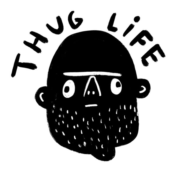 Thug life zwart  Thumbnail